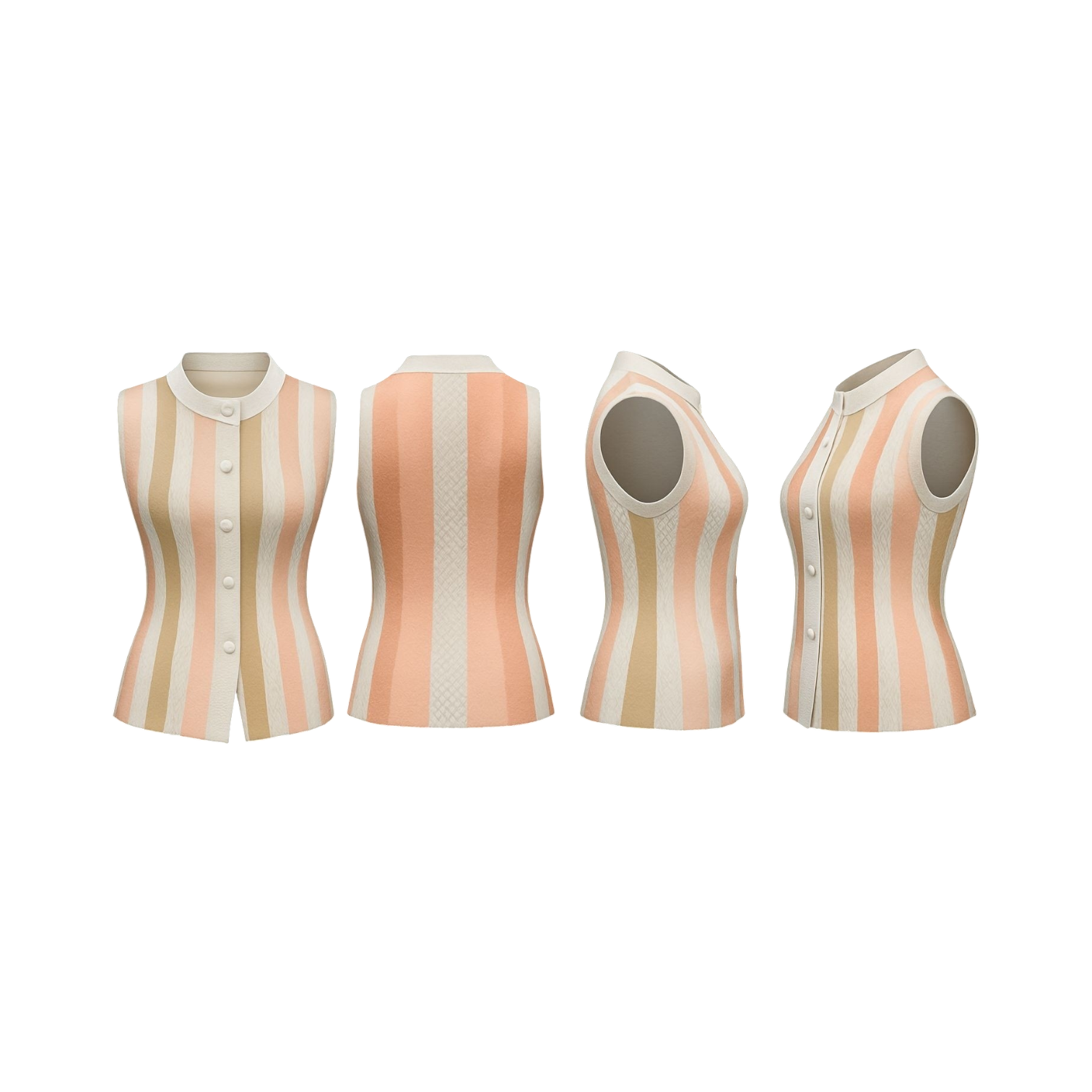 Pastel Wave Knit Vest