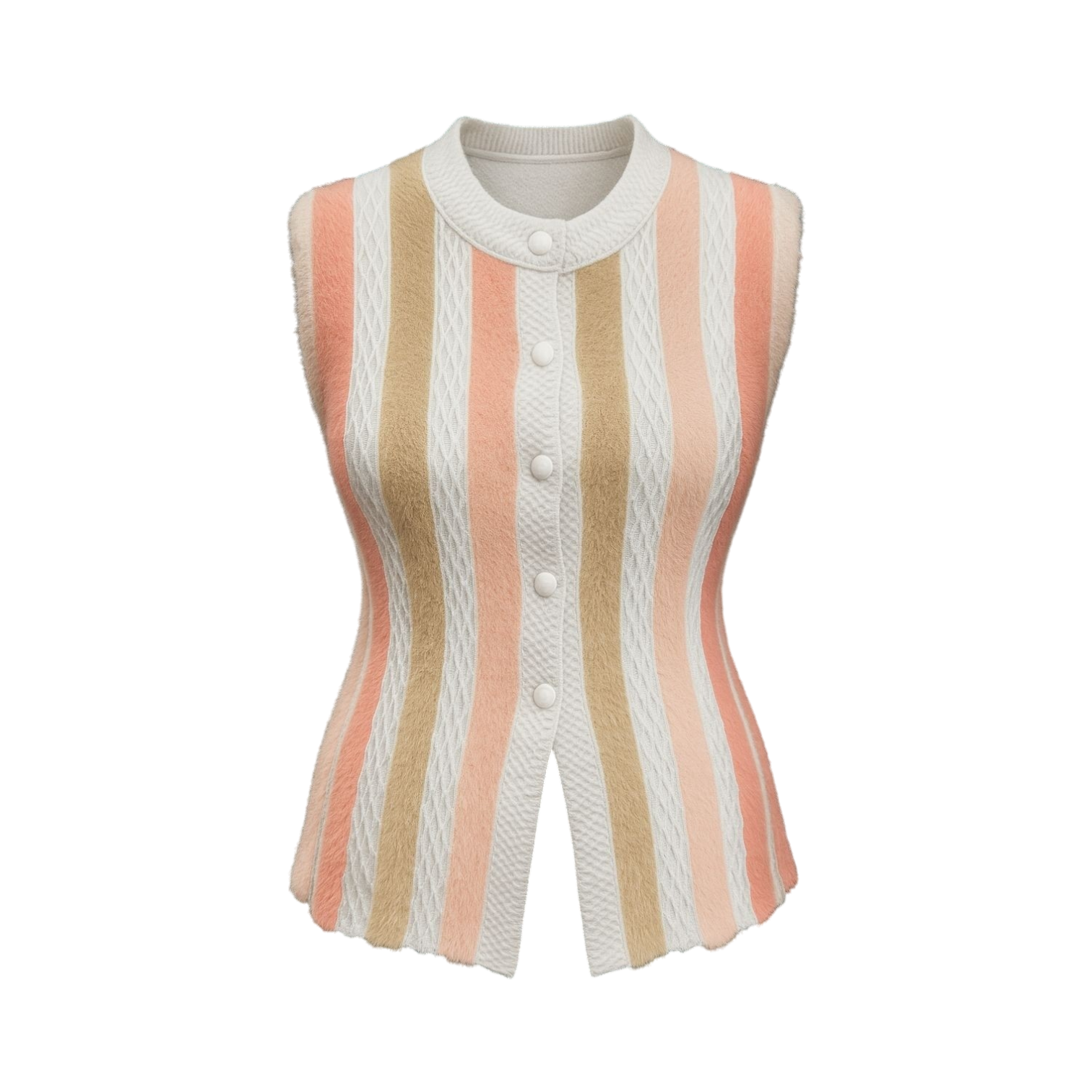 Pastel Wave Knit Vest