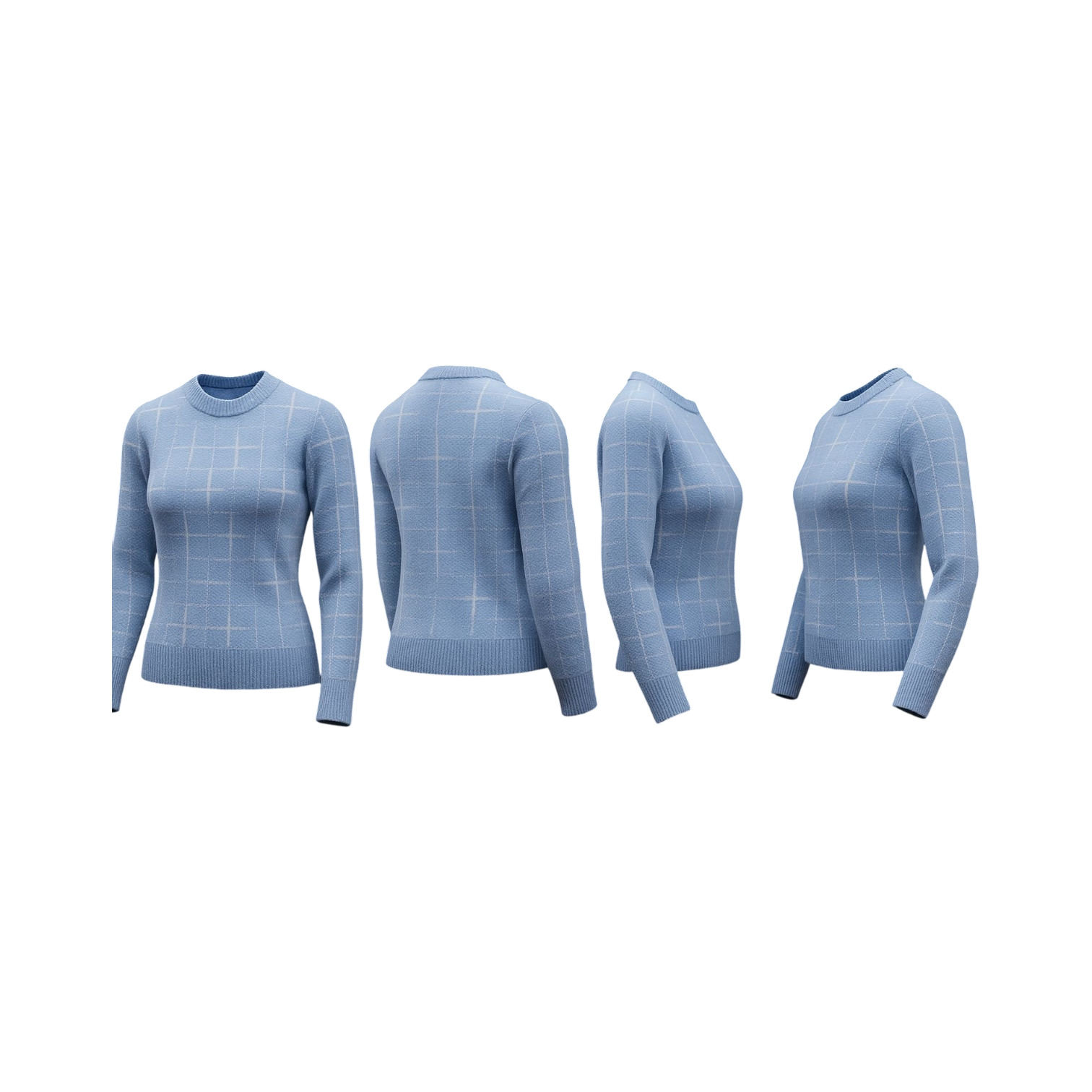 Powder Blue Grid Knit