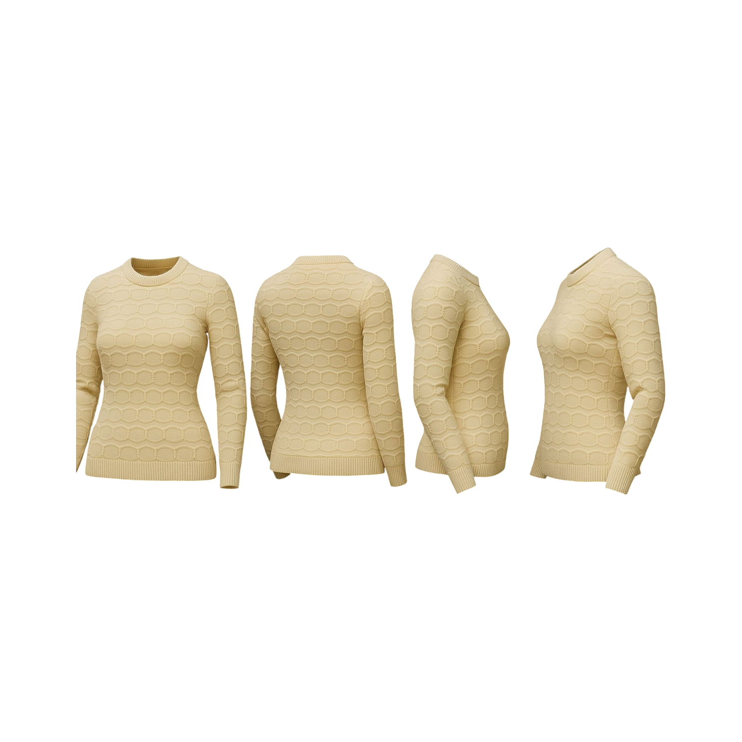 Honeycomb Cream Knit