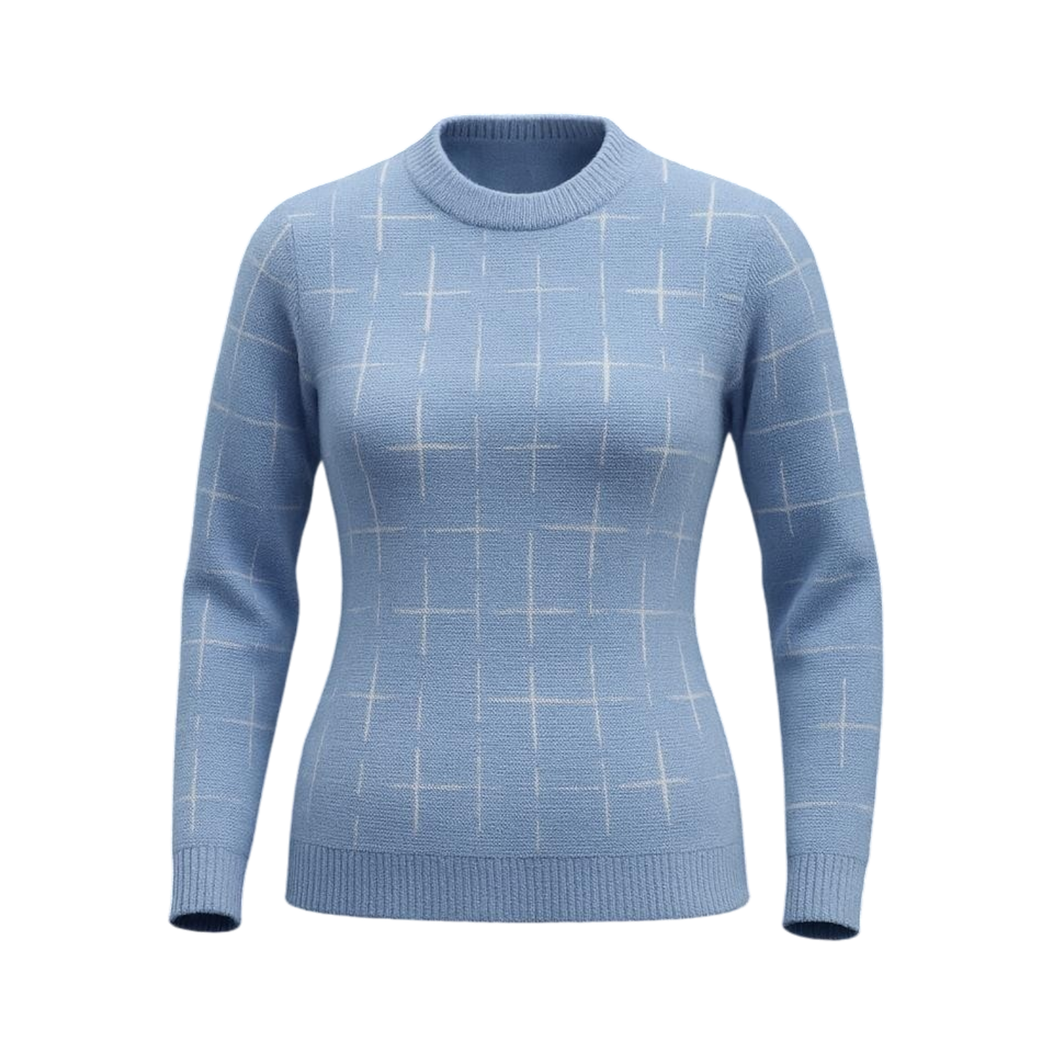 Powder Blue Grid Knit