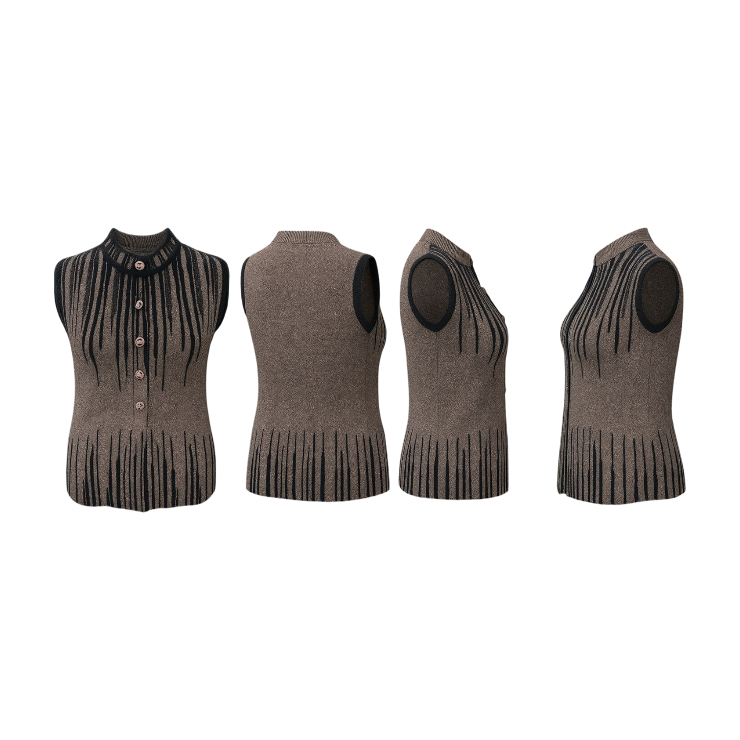 Charcoal Rainfall Wool Vest