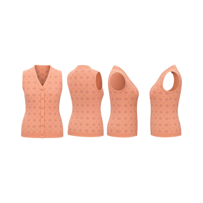 Peach Diamond Knit Cardigan