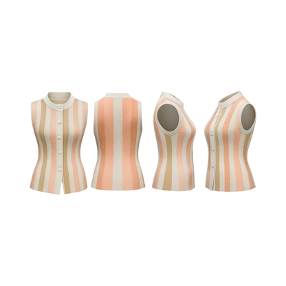 Pastel Wave Knit Vest