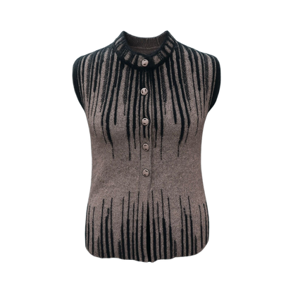 Charcoal Rainfall Wool Vest