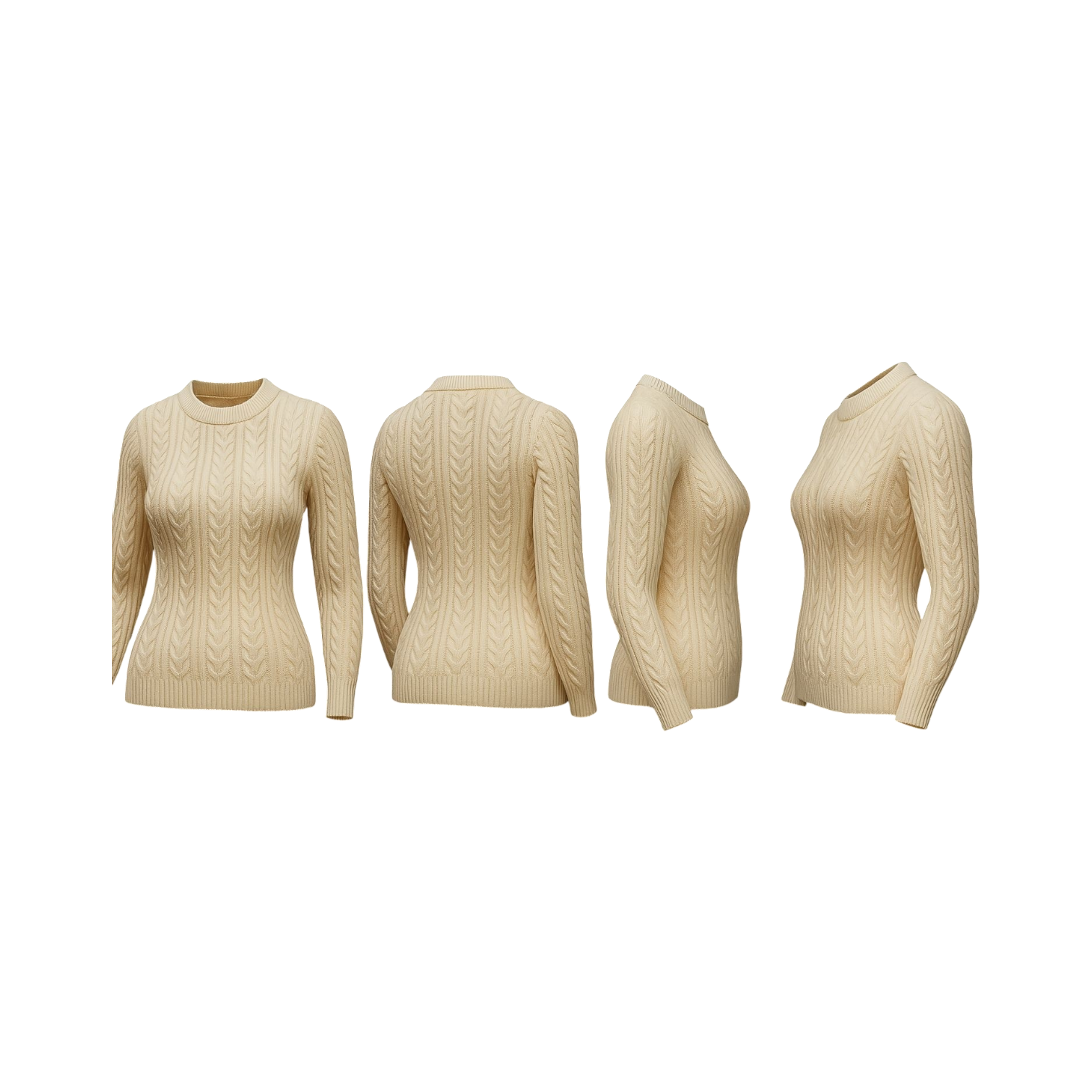 Vanilla Cable Knit Sweater