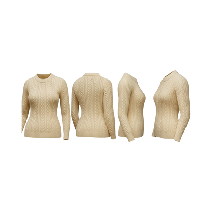 Vanilla Cable Knit Sweater