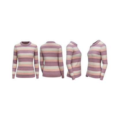 Blush Stripe Cozy Knit