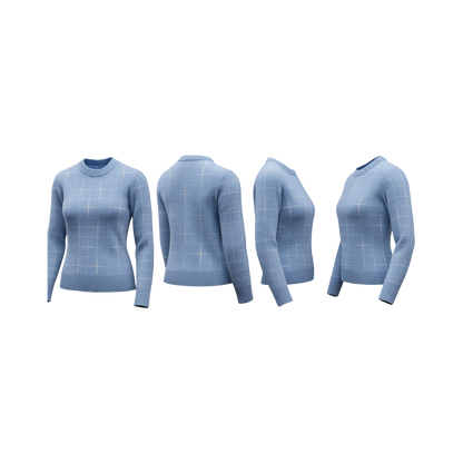 Powder Blue Grid Knit