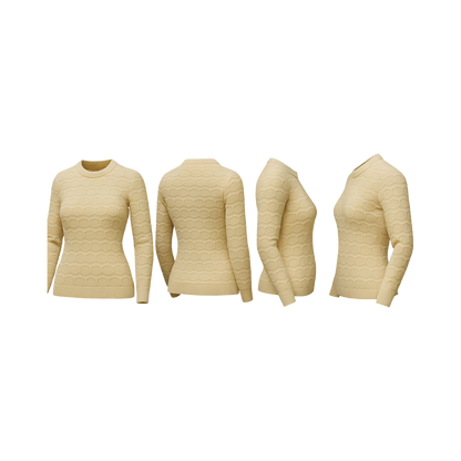 Honeycomb Cream Knit