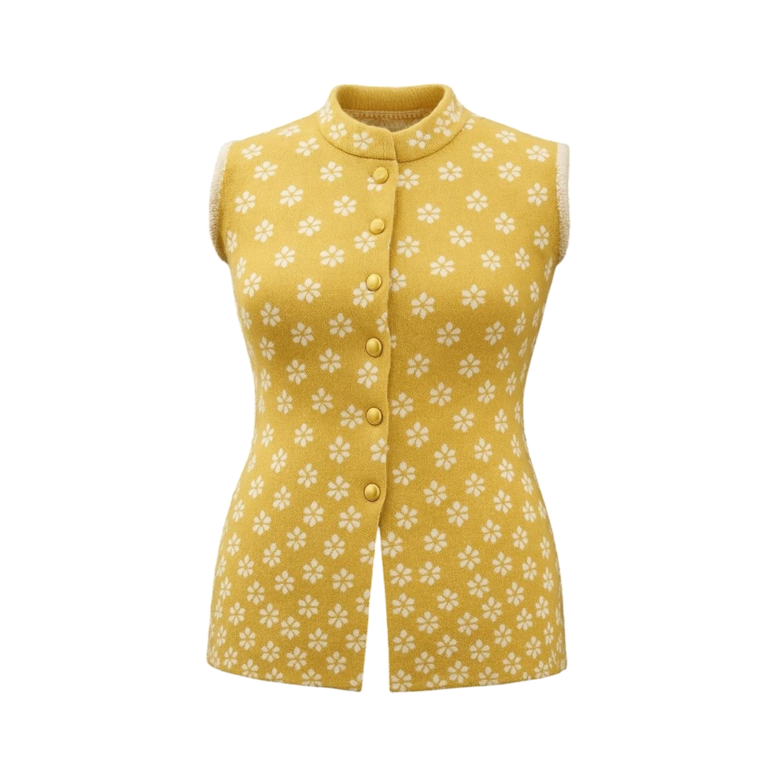 Sunshine Bloom Sleeveless Cardigan