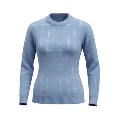Powder Blue Grid Knit