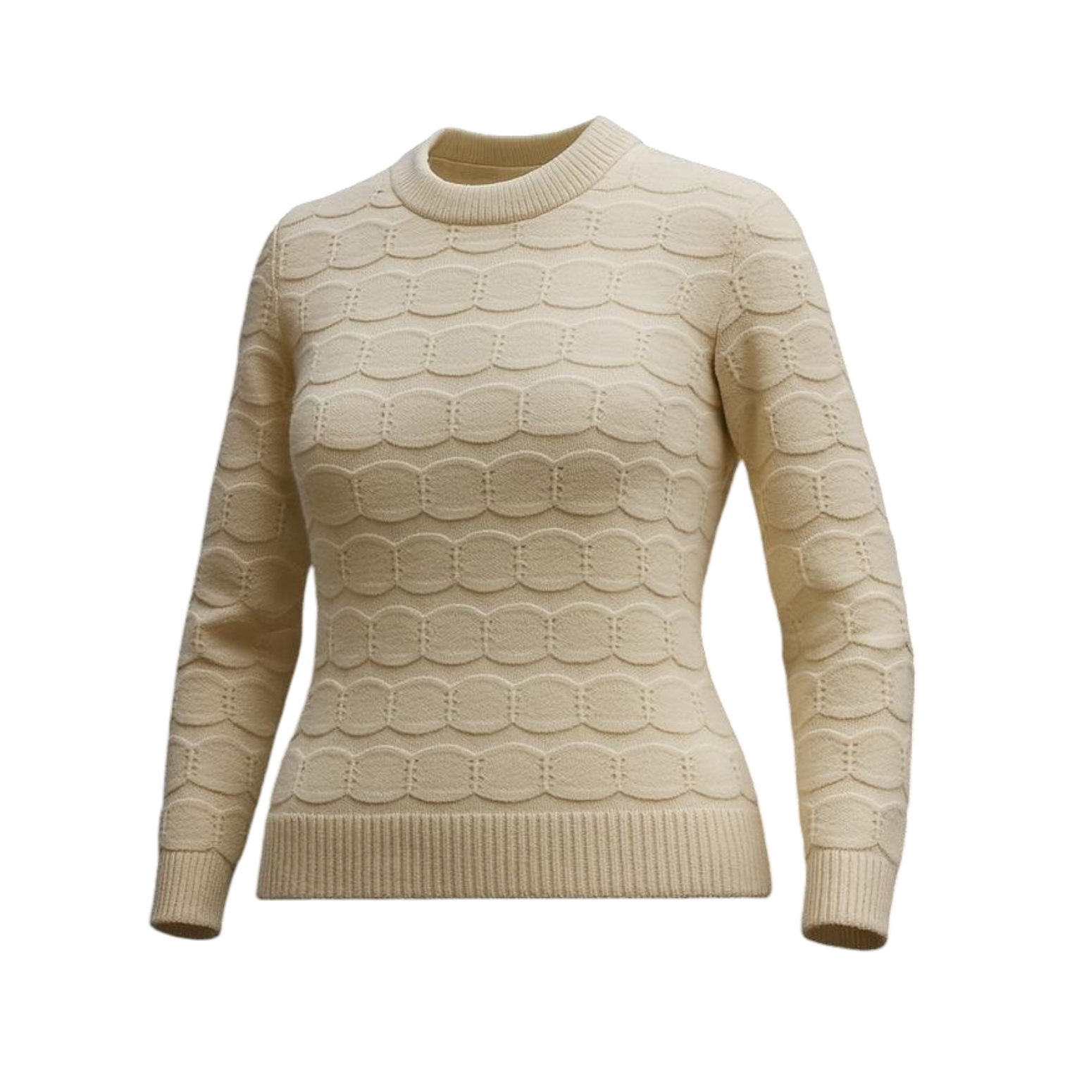 Honeycomb Cream Knit
